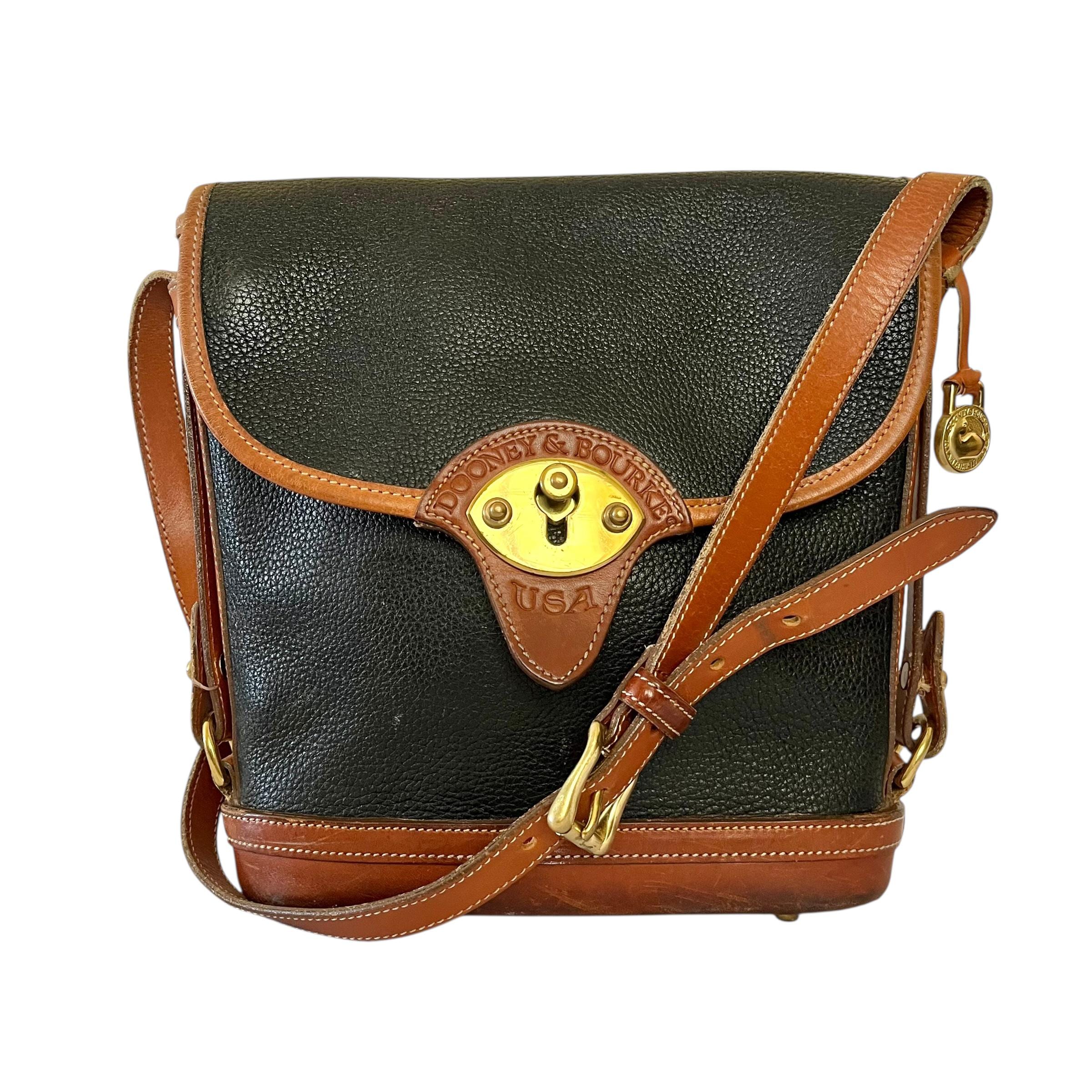 Vintage Dooney & Bourke Cavalry Spectator Black British Tan