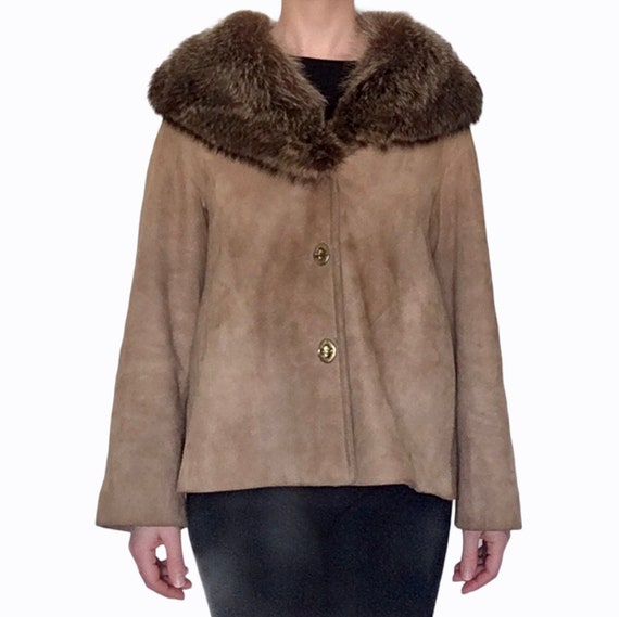 1960s Bonnie Cashin for Sills Suede Leather Fur C… - image 10