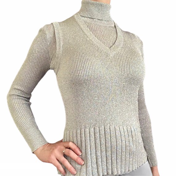 Silver turtleneck Clearance