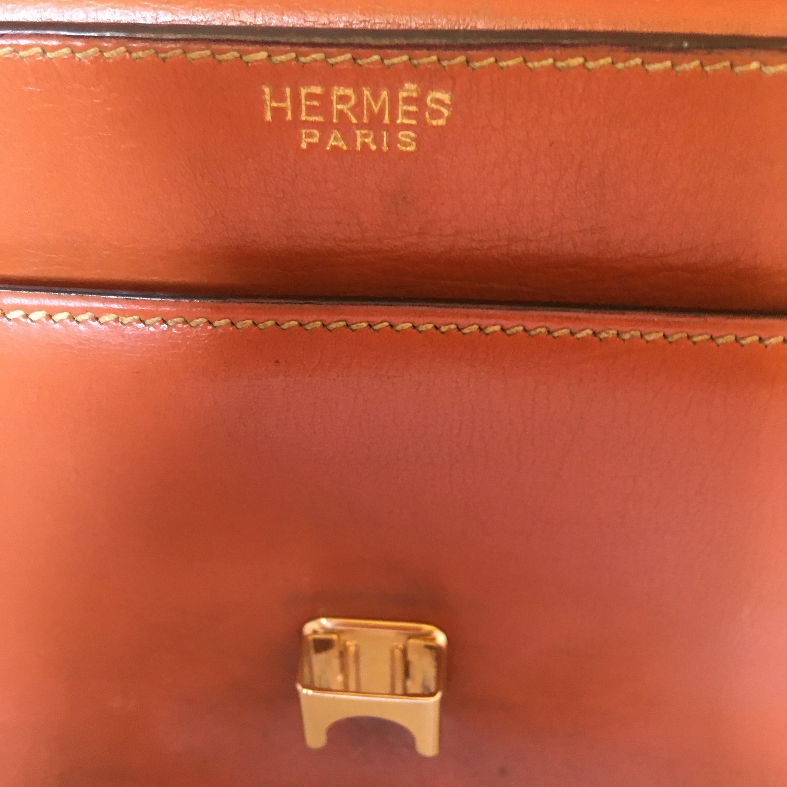 1958 Hermès Paris Sac Chaîne d'Ancre Leather Top-Handle | Etsy
