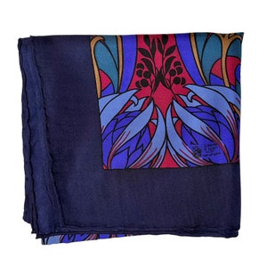 Liberty of London Vintage Printed Silk Twill Square Scarf zdjęcie 8