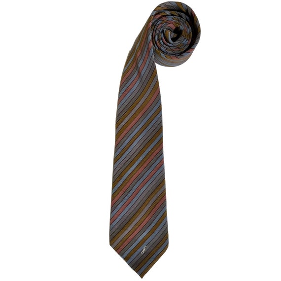 Jacques Fath Paris Vintage Striped Silk Tie - Men… - image 8