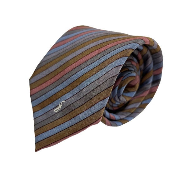 Jacques Fath Paris Vintage Striped Silk Tie - Men… - image 1