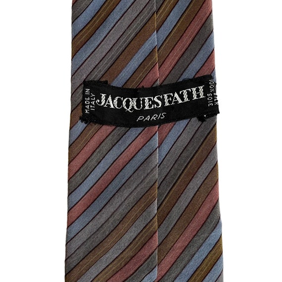 Jacques Fath Paris Vintage Striped Silk Tie - Men… - image 4