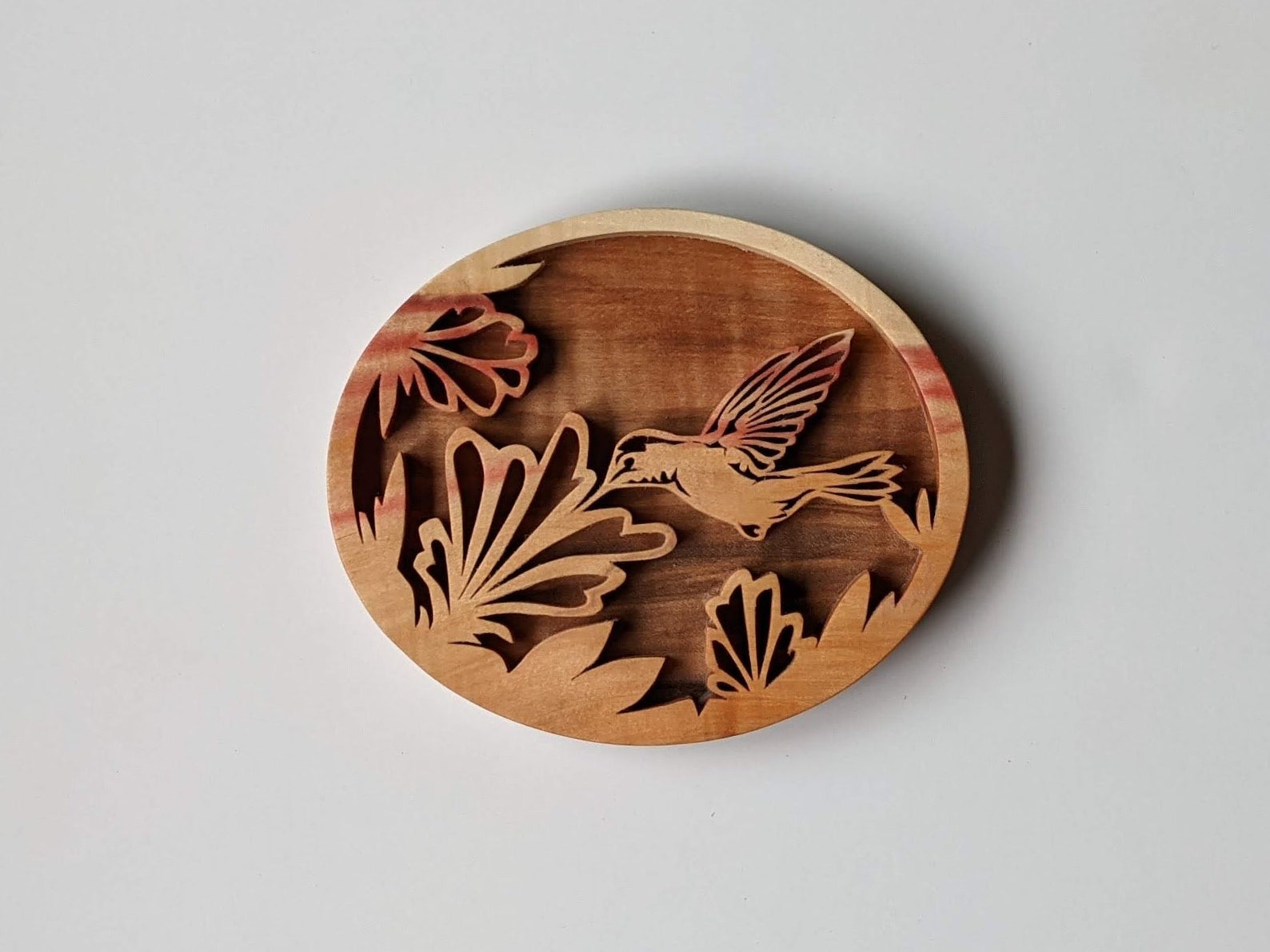 Hummingbird with Flower Scroll Saw Pattern FIS042 pdf jpg Etsy.de