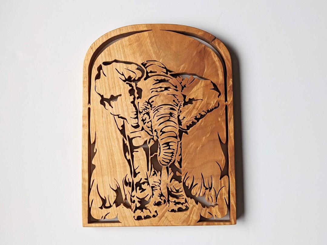 Elephant Scroll Saw Pattern FIS097 pdf Jpg Etsy