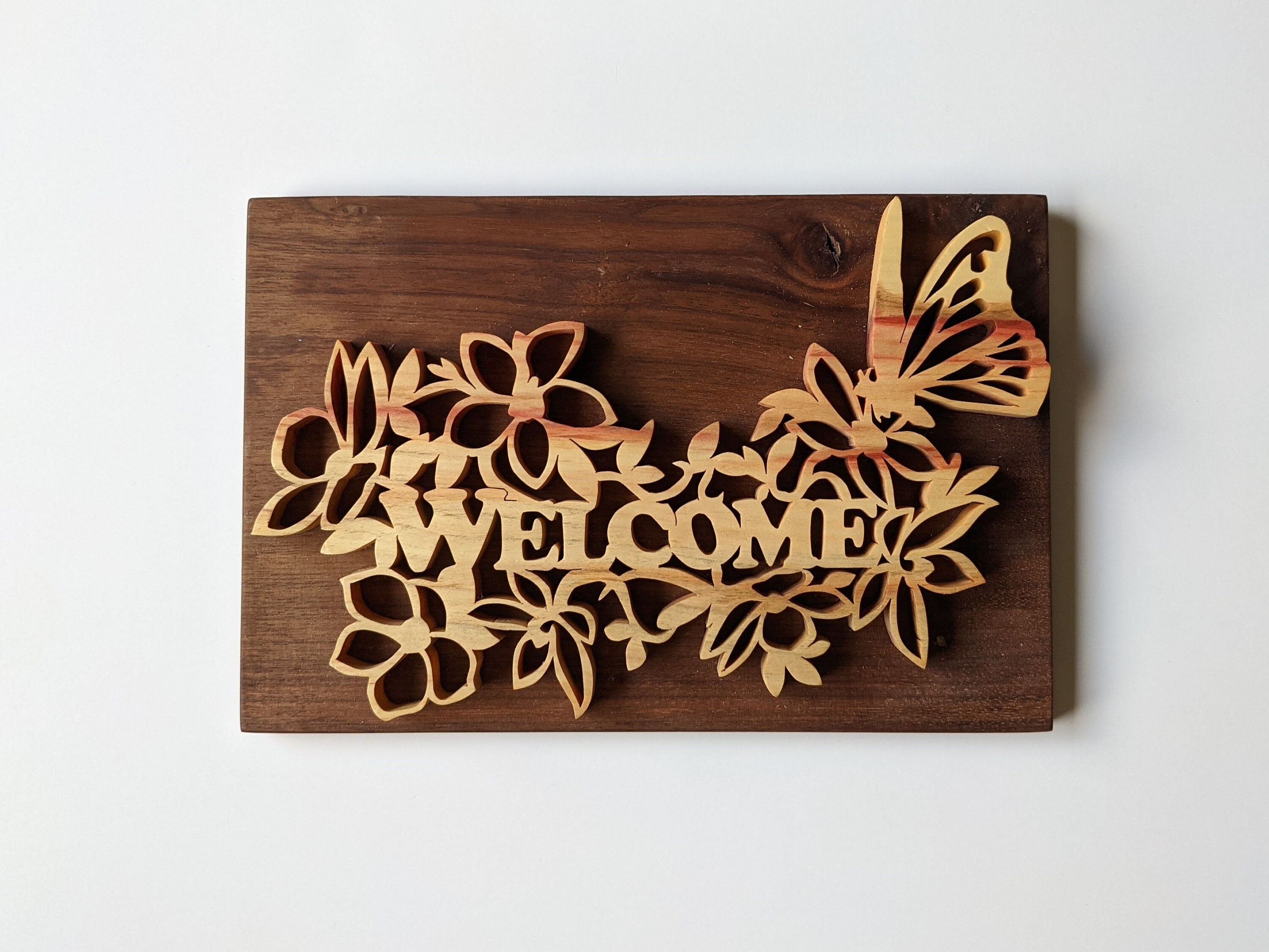 Welcome Sign With Flowers Horizontal Scroll Saw Pattern FIS-065 pdf ...