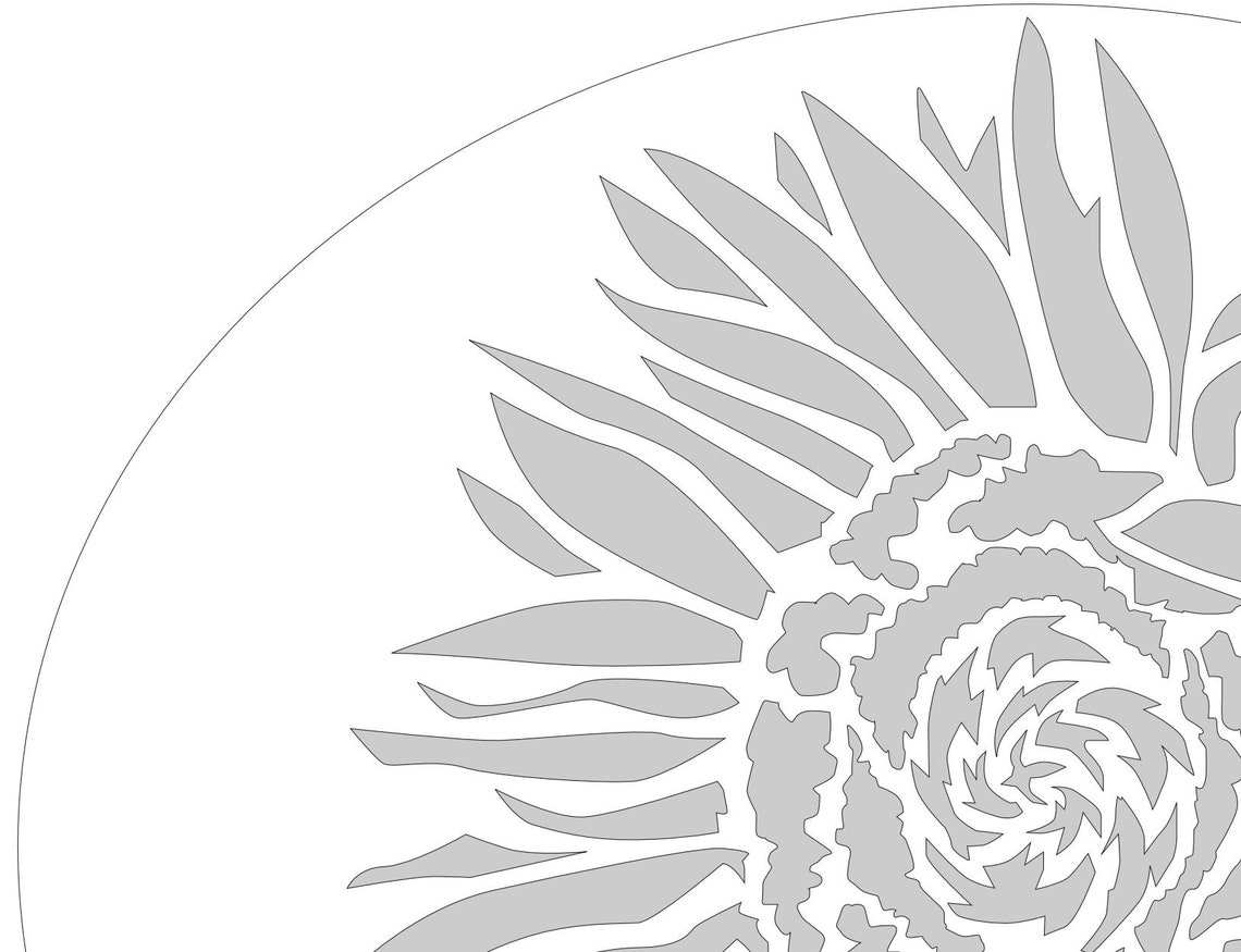 Sunflower Trivet Scroll Saw Pattern FIS076 pdf, Jpg Etsy