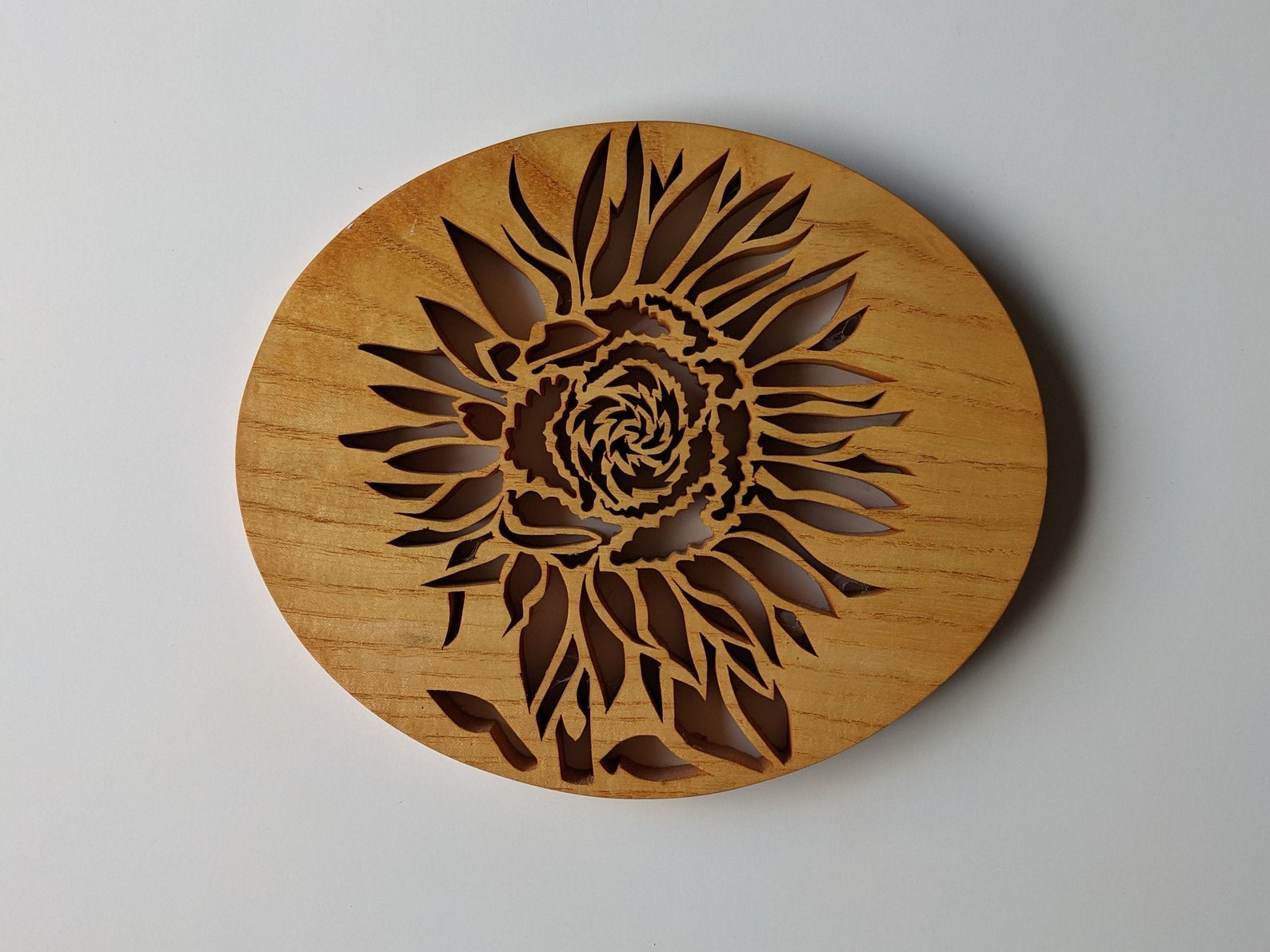 Sunflower Trivet Scroll Saw Pattern FIS076 pdf, Jpg Etsy