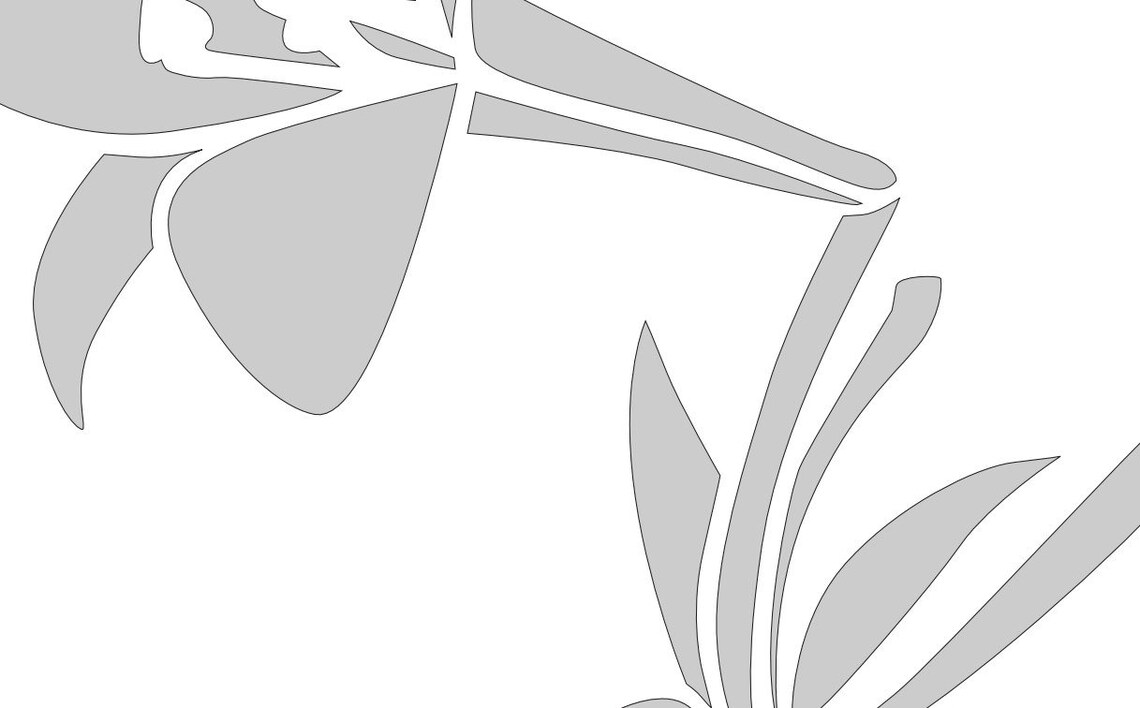 Lily Flower Scroll Saw Pattern FIS022 pdf, Jpg Etsy