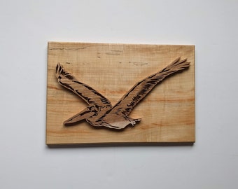 Pelican in Flight Scroll Saw Pattern FIS-169 (pdf, jpg)