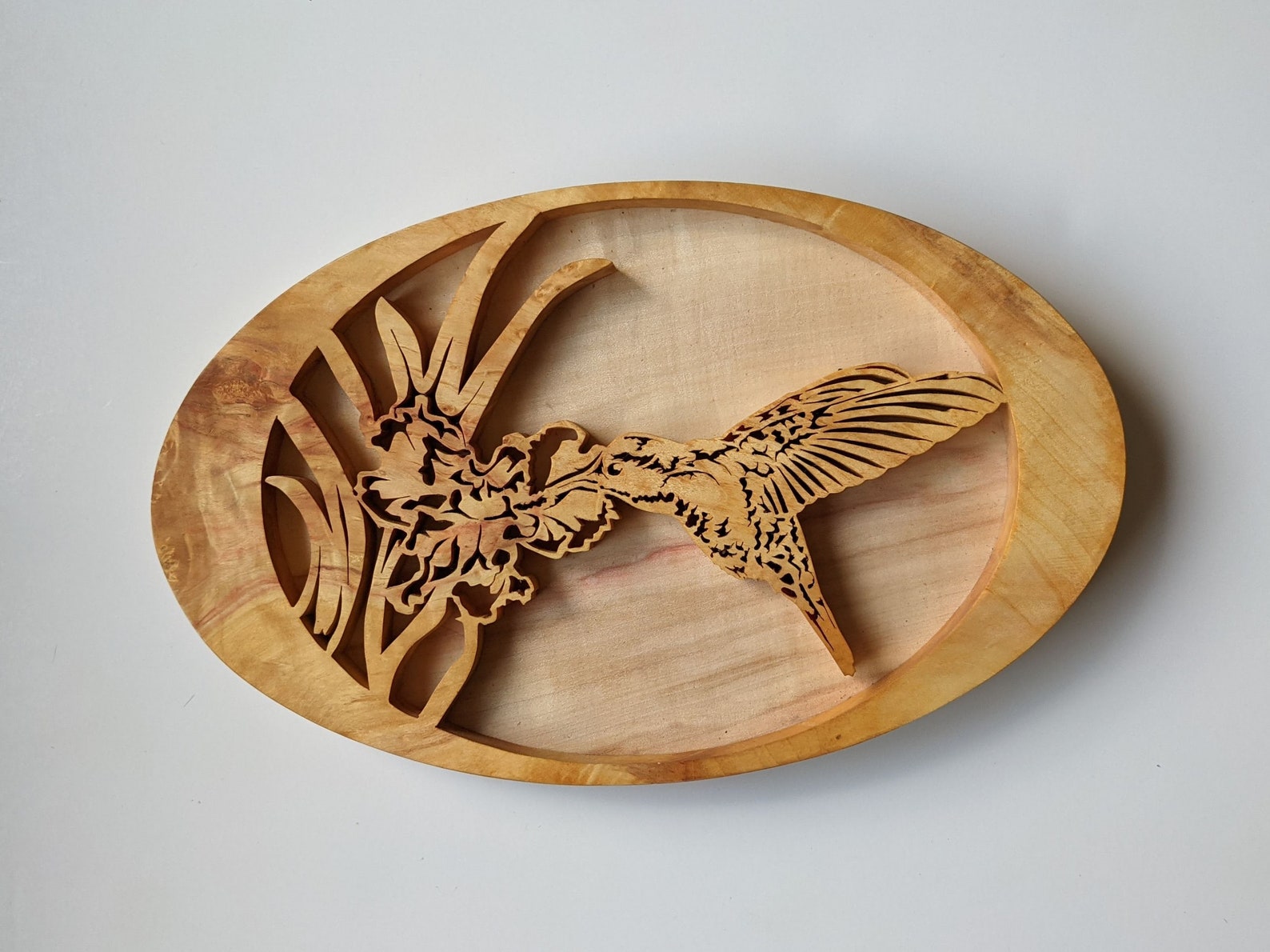 Hummingbird With Flower Scroll Saw Pattern FIS-017 pdf Jpg - Etsy UK