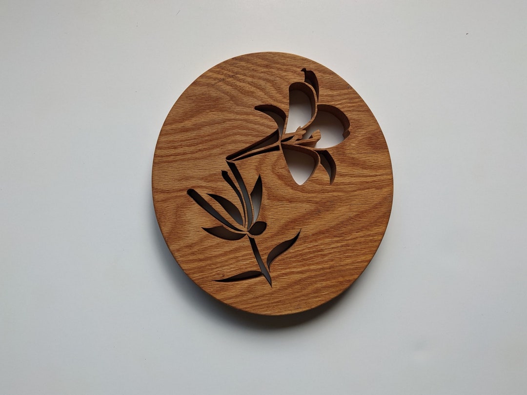 Lily Flower Scroll Saw Pattern FIS-022 pdf, Jpg - Etsy