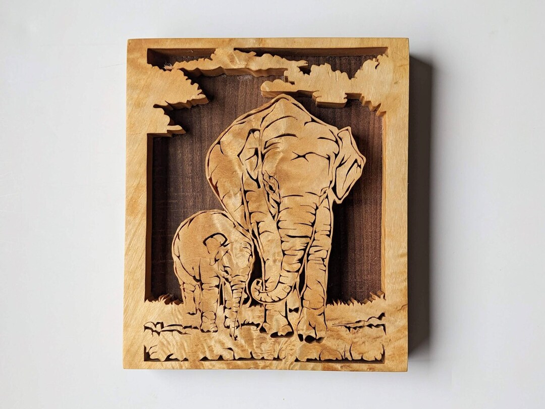 Indian Elephant Pair Scroll Saw Pattern FIS-157 pdf, Jpg - Etsy Australia