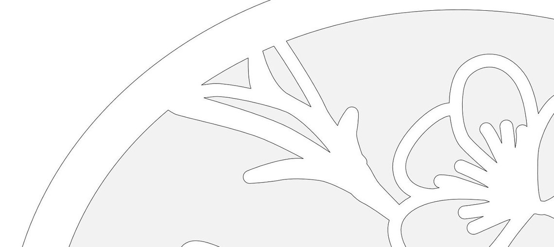 Honey Bee on Cherry Blossoms Scroll Saw Pattern FIS088 pdf Etsy