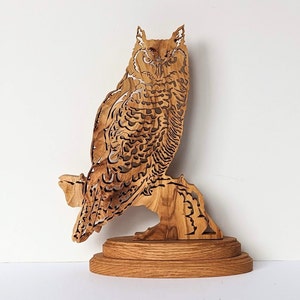 Great Horned Owl Scroll Saw Pattern FIS-173 (pdf, jpg)