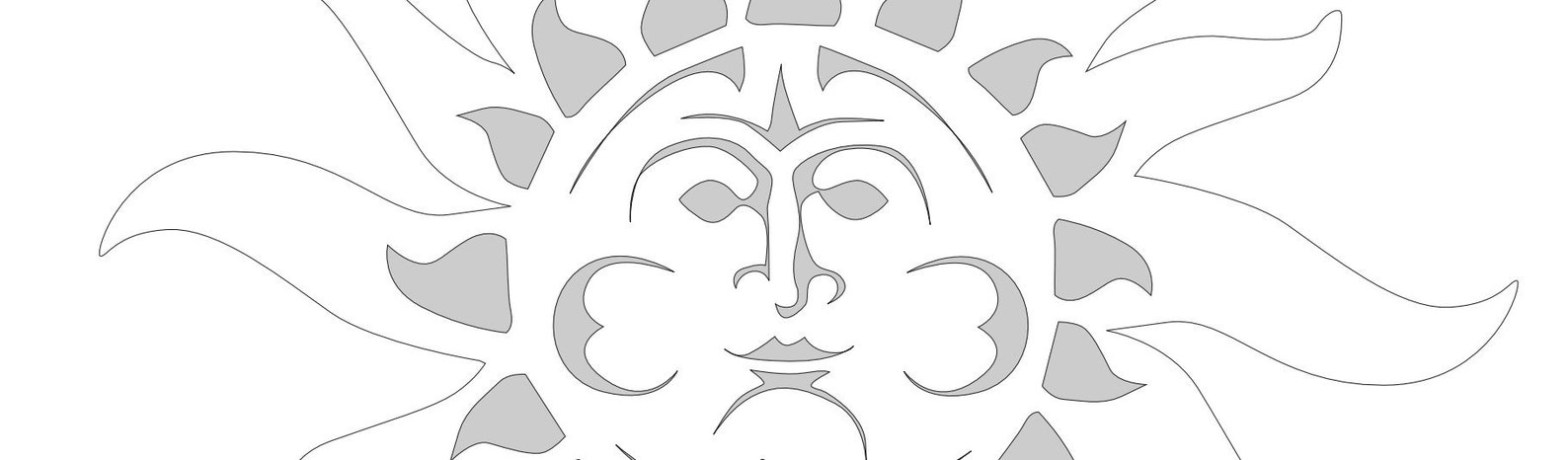 Sun & Moon Face Ornament Set Scroll Saw Pattern FIS-027 pdf, Jpg - Etsy