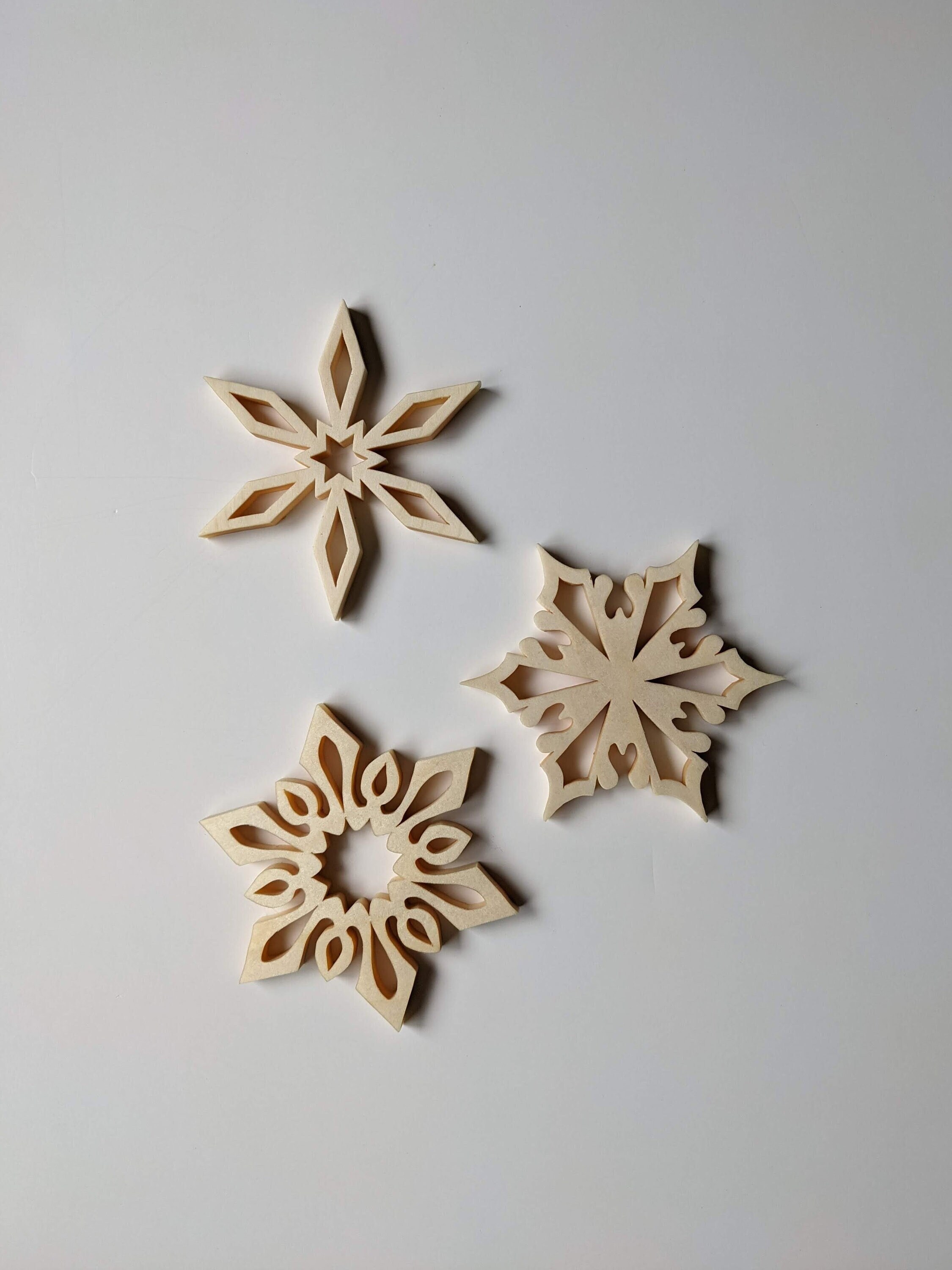 Snowflake Set 3 Scroll Saw Pattern FIS130 pdf jpg Etsy