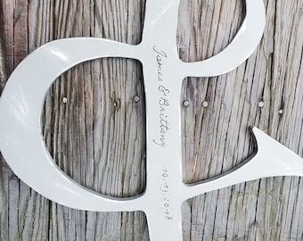 Personalized Ampersand Sign – Rustic Wood Wedding Photo Prop