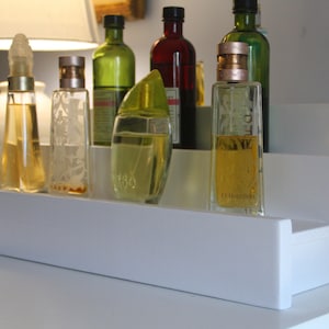 Witte parfumfles display Keulen flessenplank- houten plank- op bestelling gemaakt- glad hout- enkele plank, dubbele plank en drievoudige plank