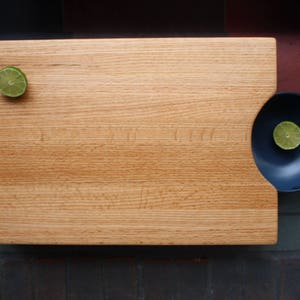 Large Wood Cutting Board Raised Modern AgrarianWood Cutting Board Raised Modern Design with Bowl Cutout option image 2