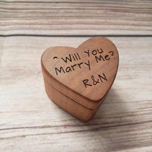 Personalised **Little Hearts** White Wooden Wedding Ring Box ANY COLOUR SCHEME 