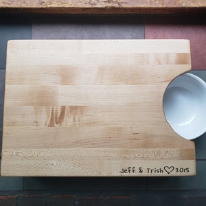 Large Wood Cutting Board Raised Modern AgrarianWood Cutting Board Raised Modern Design with Bowl Cutout option image 3