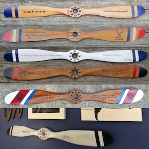 Airplane Propeller Replica 46&quot; - Plane Nursery, Pilot Airforce gifts, Pilot Retirement, Aviation Gifts, Travel Wedding, Private Pilot, WWII