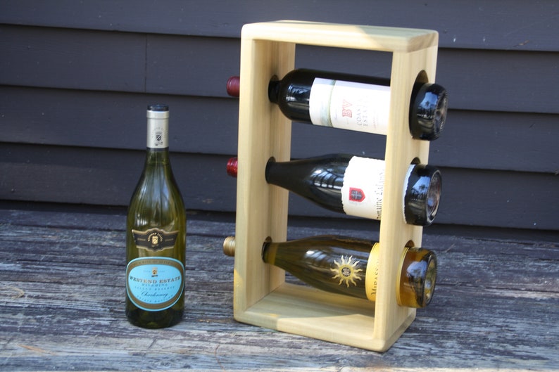 Wood Wine Rack Stand or Wall Hanging Unique Wedding Gift Etsy