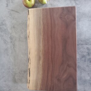 Black Walnut Footed Cutting Board Personalized Kitchen 5th anniversary Gift Serving Board Organic Live Edge Wood Cutting Board 786 image 6