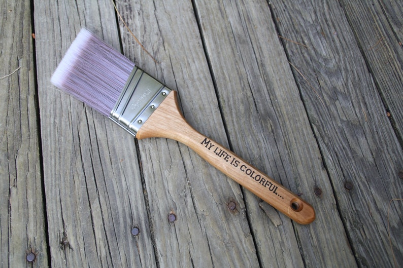 Personalized Paintbrush House Painters Gift 5th Anniversary Gift Handyman Gift Gift for Dad Hand engraved 2 1/2in Clearcut