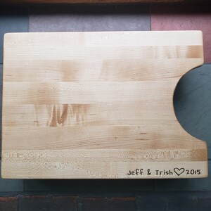 Large Wood Cutting Board Raised Modern AgrarianWood Cutting Board Raised Modern Design with Bowl Cutout option image 4