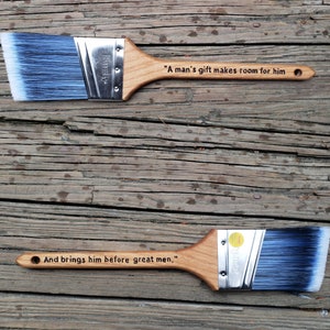 Personalized Paintbrush House Painters Gift 5th Anniversary Gift Handyman Gift Gift for Dad Hand engraved 2 1/2in Pro-Extra