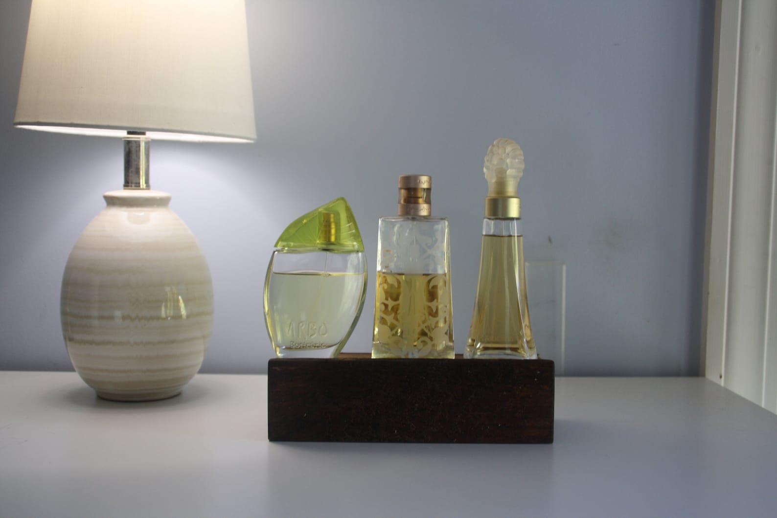 Wood shelf Cologne Bottle Shelf Perfume Bottle Shelf Made Etsy