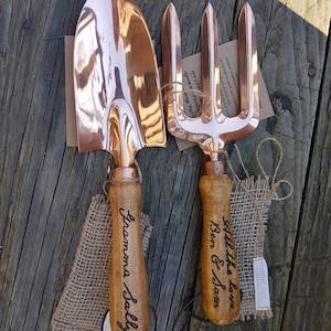 Personalized Garden Tool Set Hand Trowel Short Shovel Gardener Gift for mom Retirement Gifts Garden Knife Mother's Day Gift image 6