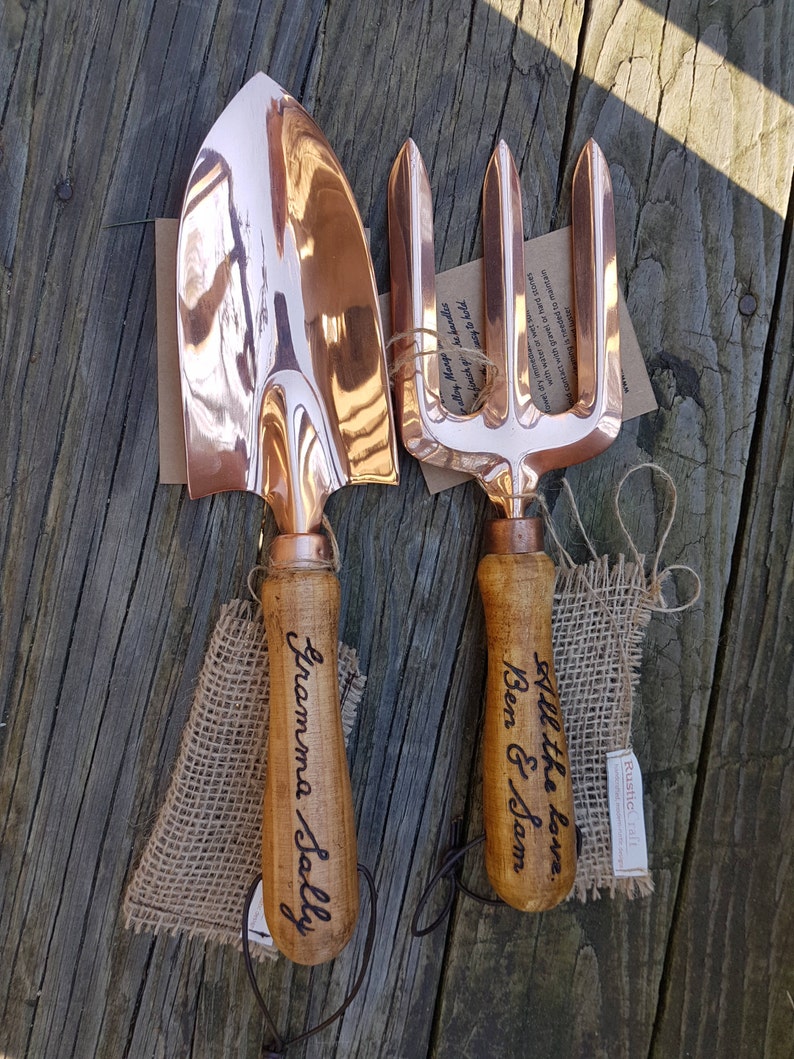 Personalized Garden Tool Set Hand Trowel Short Shovel Gardener Gift for mom Retirement Gifts Garden Knife Mother's Day Gift image 6