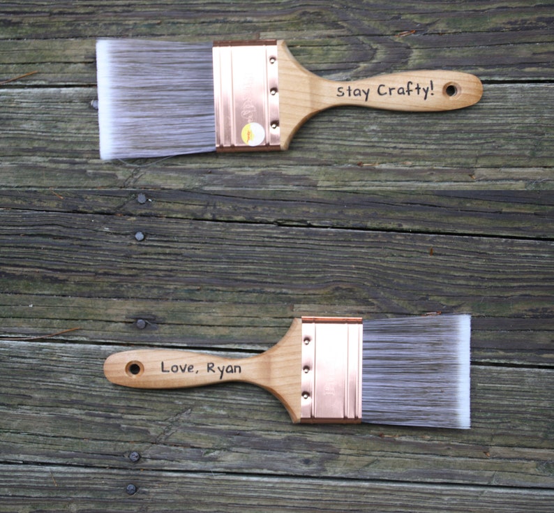 Personalized Paintbrush House Painters Gift 5th Anniversary Gift Handyman Gift Gift for Dad Hand engraved 3in XL-Swan Brush