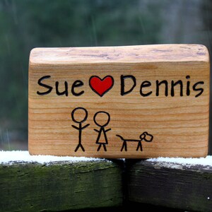 Small Rustic Sign-Personalized Family Name Gift- Custom Wood Sign- Hand Engraved Hand Painted