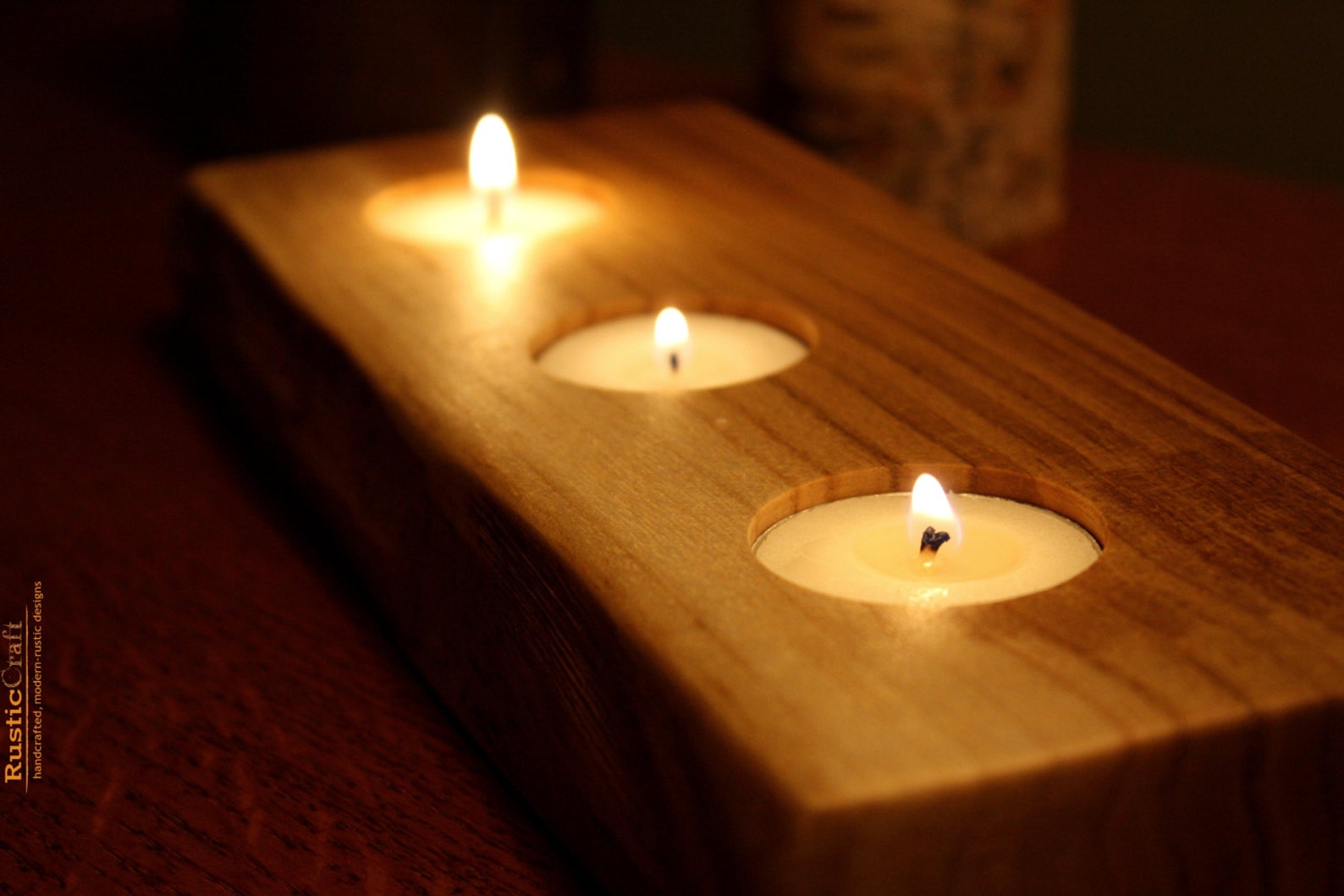 Personalized 3 Tealight Candle Holder Personalized Candle Etsy