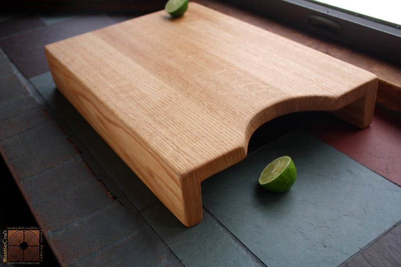 Large Wood Cutting Board Raised Modern AgrarianWood Cutting Board Raised Modern Design with Bowl Cutout option image 7
