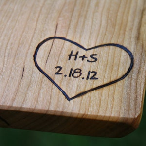 Personalization and Engraving Add On Unique Wedding Gifts and Wood 5th Anniversary Gifts Custom design Text and Logos image 1