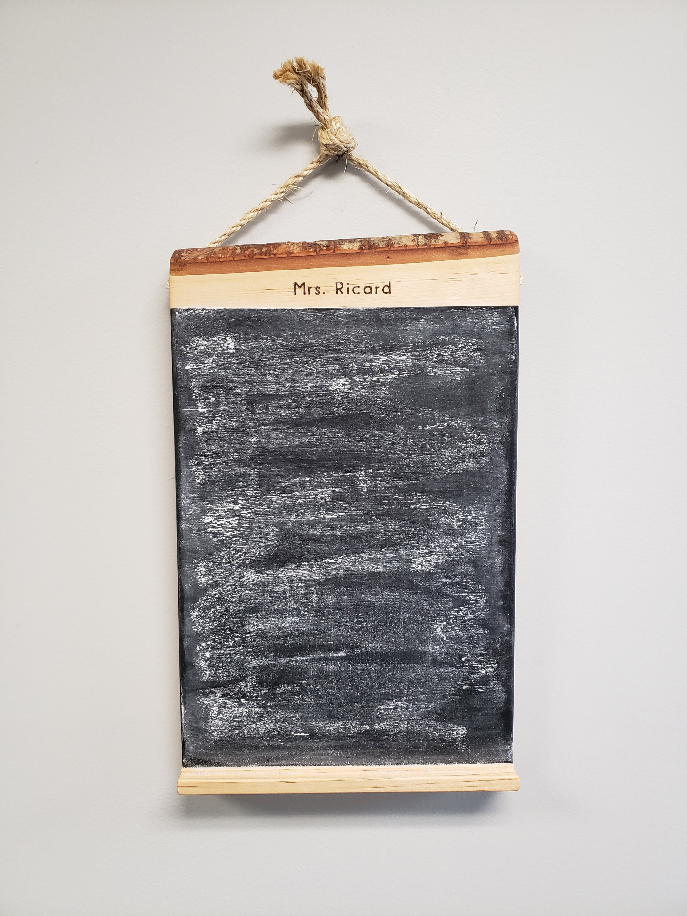 Hanging Chalkboard Tablet with Chalk Pencil Shelf Holder Etsy