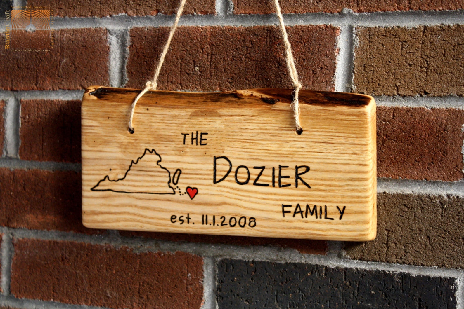 Hanging Rustic Wood Sign Largelong Personalized Gift Etsy