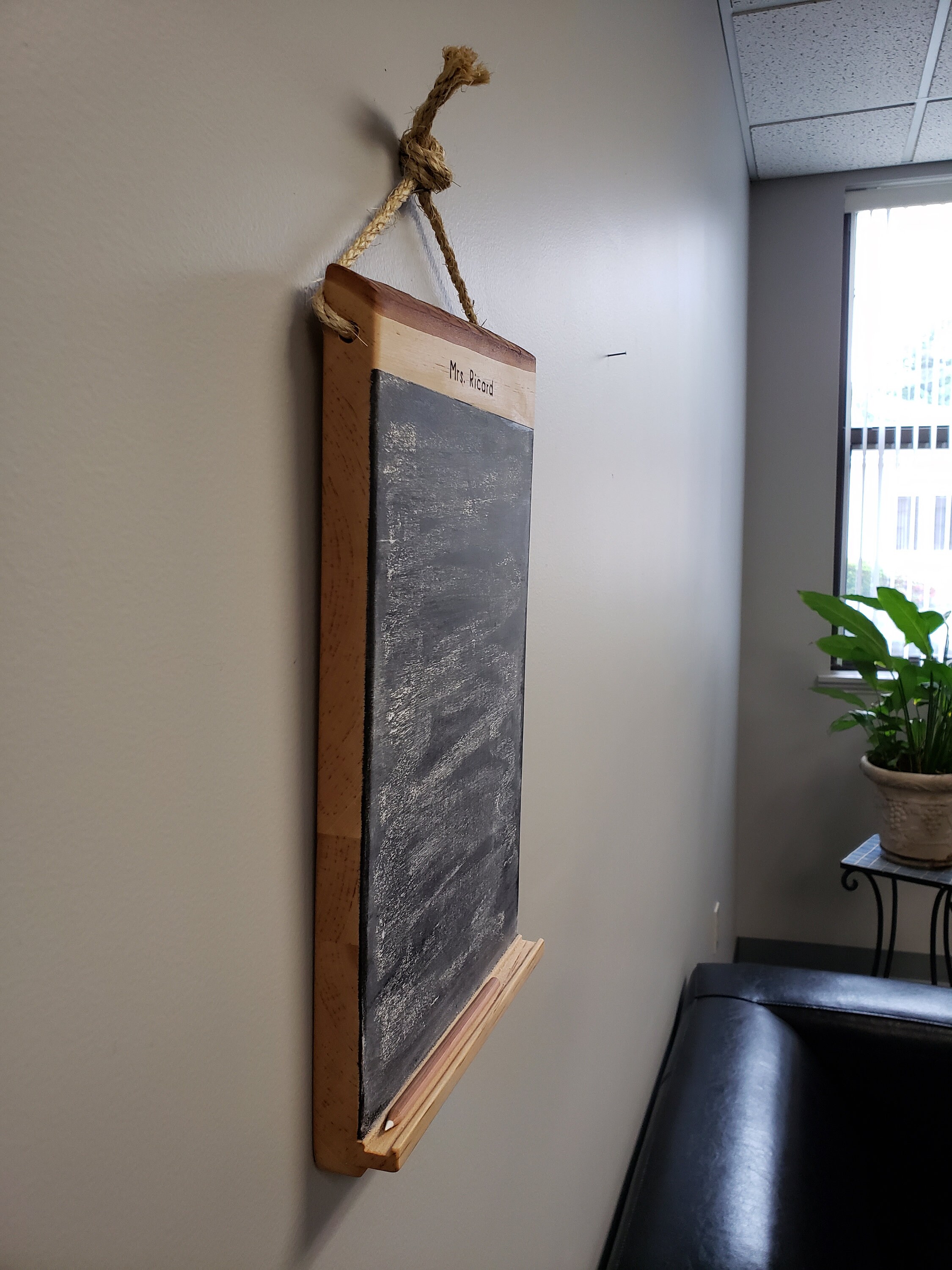 Hanging Chalkboard Tablet with Chalk Pencil Shelf Holder Etsy