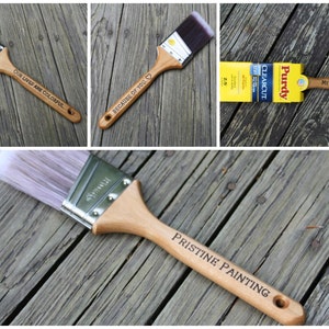 Personalized Paintbrush House Painters Gift 5th Anniversary Gift Handyman Gift Gift for Dad Hand engraved image 2