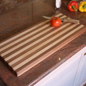 Personalized Wood Cutting Board- Maple & Black Walnut - Unique Wedding Gifts- 5th Anniversary gifts - Wood Anniversary Gifts