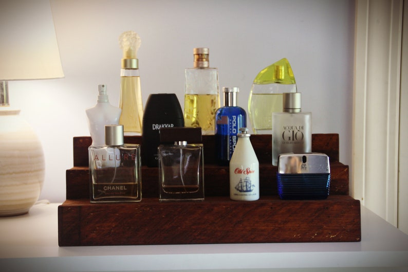 Wood Shelf Cologne Bottle Shelf Perfume Bottle Organizer Etsy
