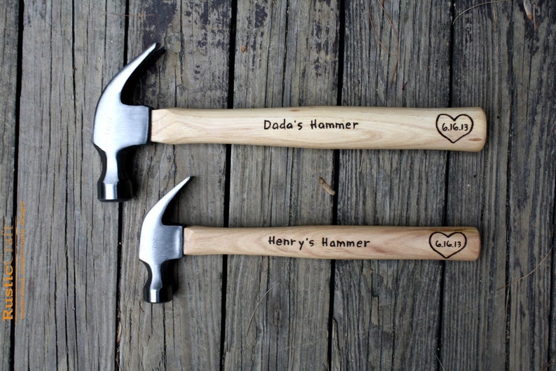 Father and Son Personalized Hammer Set - Engraved Hammer - Mini Hammer- Retirement gift - Engraved custom designed- Mother and Daughter 