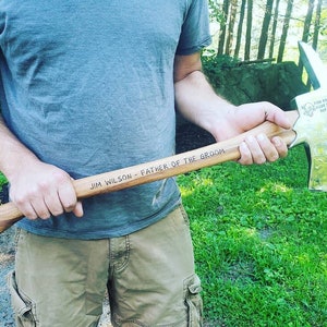 Personalized Axe - Long Axe - Engraved Axe - Firefighter Gift- Best Man Gift- Urban Lumberjack- Splitting Axe- Hand engraved custom designed