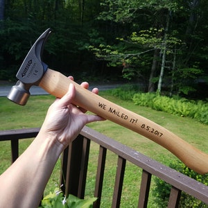Personalized Engraved Hammer – Anniversary, Father's Day Gift Titanium Claw 14oz